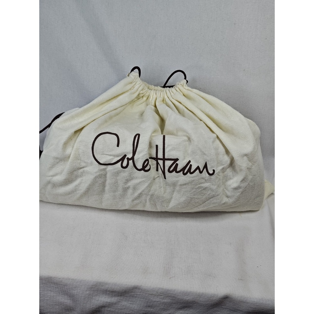 Cole Haan Alexa Natural Cream Leather Large E/W Roll Bag Cylinder Satchel NEW - Picture 16 of 16